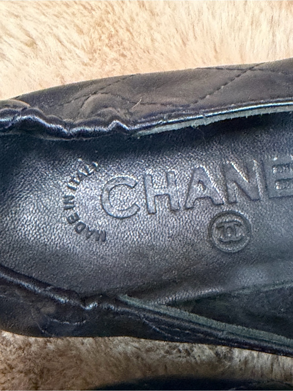 Authentic Chanel Navy Quilted Leather CC Mary Jane Flats EU 37 - Picture 4 of 16